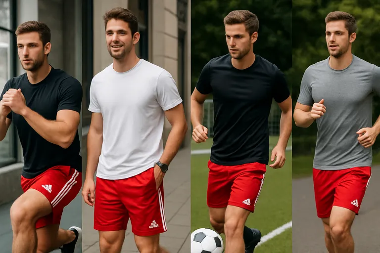 Van workout tot weekend: draag de rode Adidas korte broek bij elke look