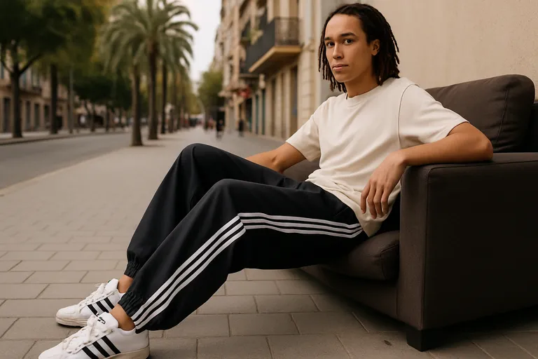 Van bank tot boulevard: de Adidas broek met losse fit voor elke look
