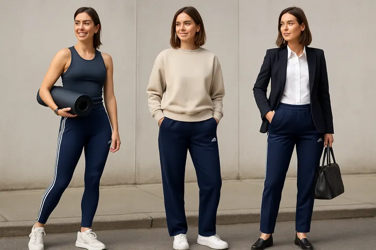 Zo combineer je de marineblauwe Adidas broek van sportief tot chic