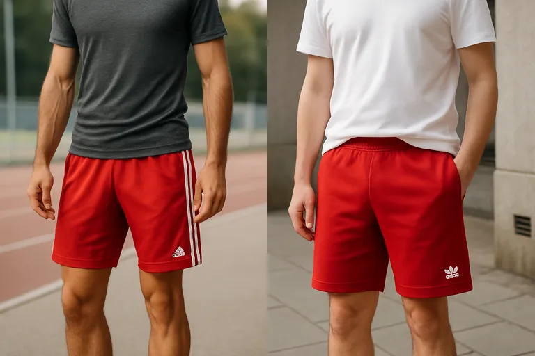 Modellen en pasvormen van de Adidas korte broek rood