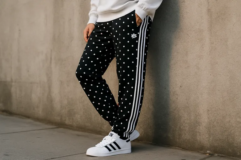 De Adidas broek met stippen: speelse blikvanger die sport en streetwear moeiteloos combineert