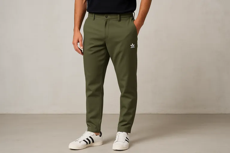 Wat is de Adidas tailored broek in olive