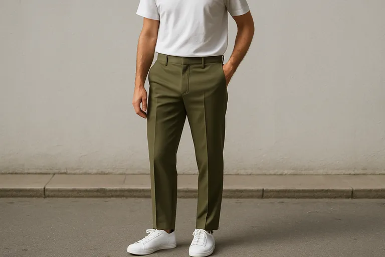 Zo style je een olive tailored broek van Adidas